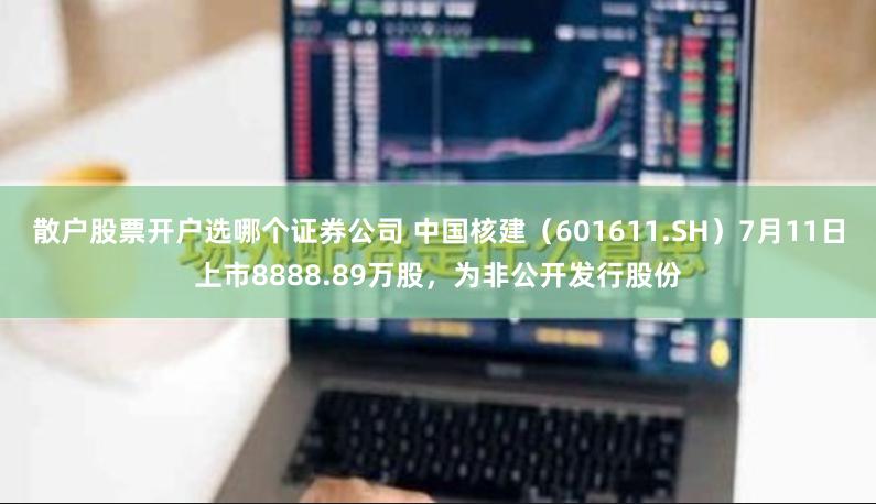 散户股票开户选哪个证券公司 中国核建（601611.SH）7月11日上市8888.89万股，为非公开发行股份